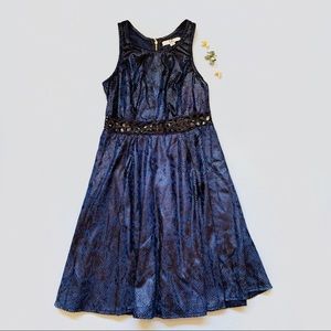 *LIKE NEW Black and Blue Faux Snakeskin Mini Dress